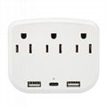 USA extension socket 3USB 3 AC us socket outlets 6