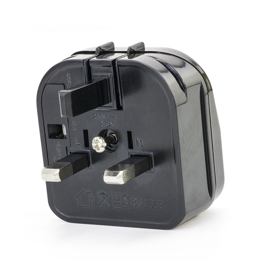 UKCA approved German to UK converter plug adapter EU to BS1363 UK type G plug  2