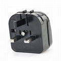 UKCA approved German to UK converter plug adapter EU to BS1363 UK type G plug 