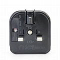 UKCA approved German to UK converter plug adapter EU to BS1363 UK type G plug 