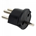 Schuko to Swiss Plug adapter permanently fixed 16A EU to Switzerland fix adapter