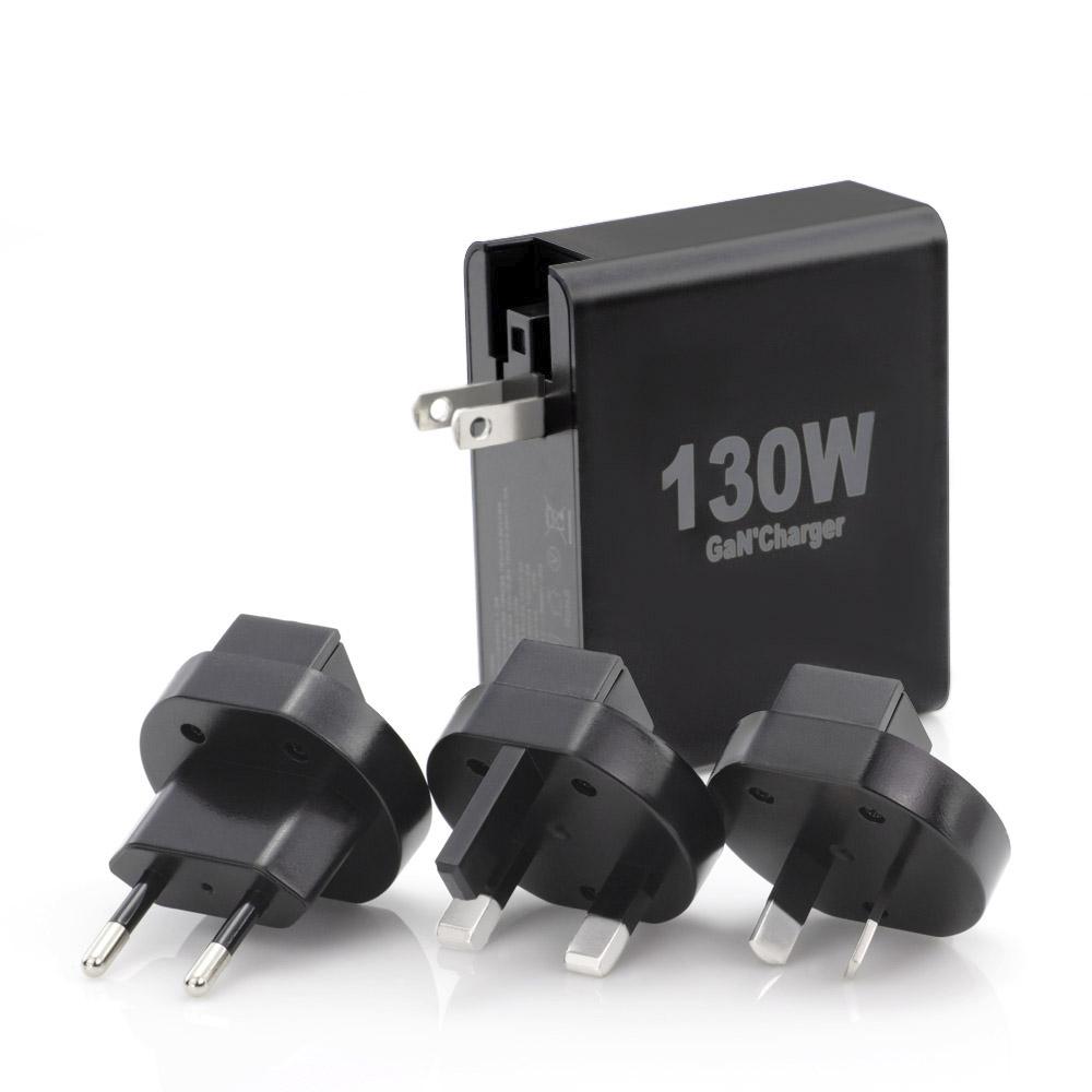 氮化鎵4USB充電器130W快充PD 2 USB C旅行充QC3.0 2USB A