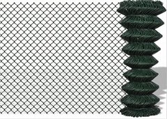 Green & Black PVC Coated Chain Link Fence Wire Mesh 