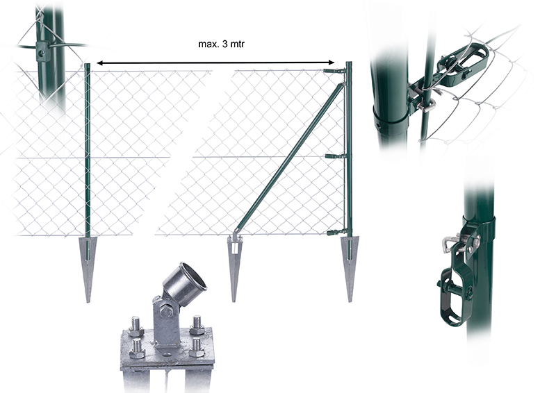 Green Plastic Coated ChainLink Fencing Wire Mesh  3