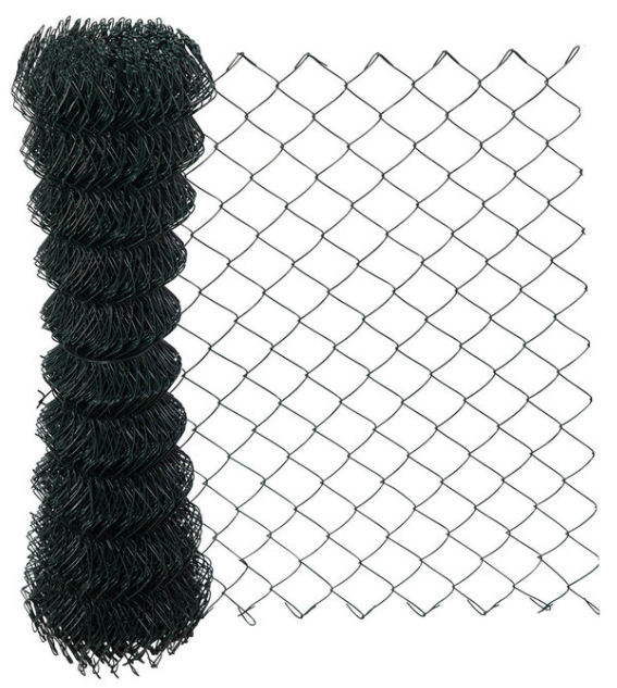 Green Plastic Coated ChainLink Fencing Wire Mesh 