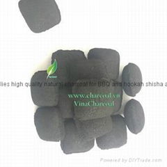 The new shape for coconut shell charcoal with white ash and good quality