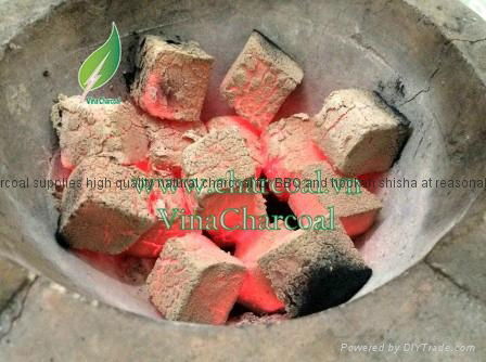Smokeless and white ash coconut shell charcoal briquette for hookah shisha 4