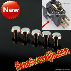 Bi-metal Silver Electrical Contacts Copper Rivets For Contactor