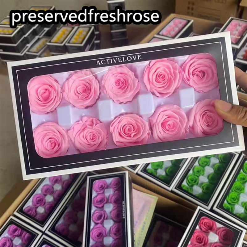 Preserved Fresh Ross 4cm 10Roses Heads For Gift Crafts Arrangement