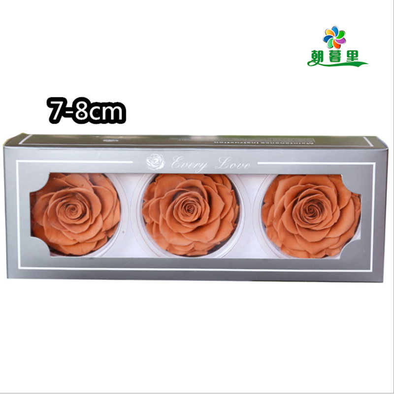 Preserved Rose Head 7-8cm 3roses Head For Florist Arrangement 5