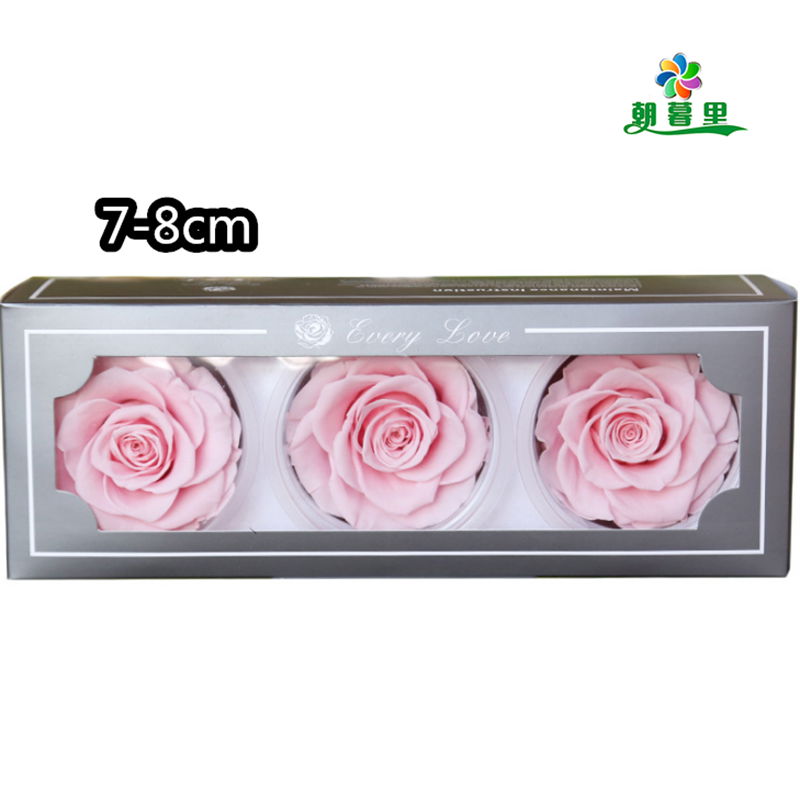 Preserved Rose Head 7-8cm 3roses Head For Florist Arrangement 11