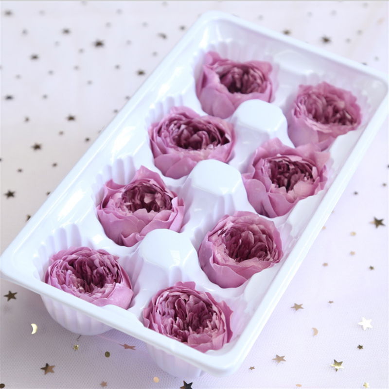 Preserved Austin Rose 4-5cm 8Roses Heads Preserved Roses For Home Decoration 3