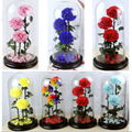 Three Lives III Preserved Flower Gift Giant 3Roses In Glass Cover For Love 15