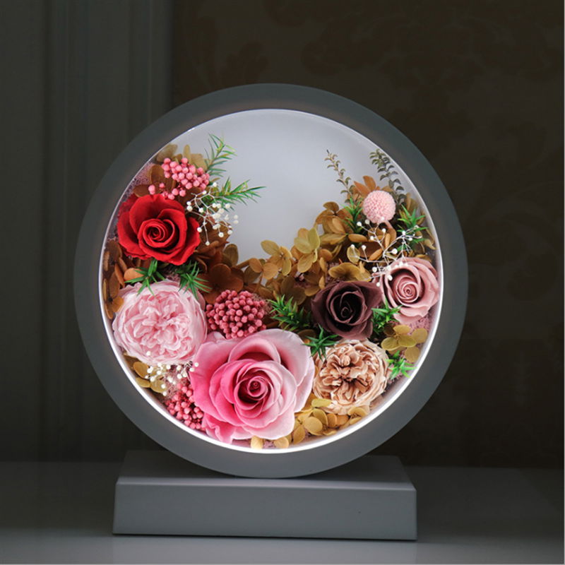 Preserved Flower Home Decoration Table Lamp Touch Screen Rechargeable Table Lamp 3