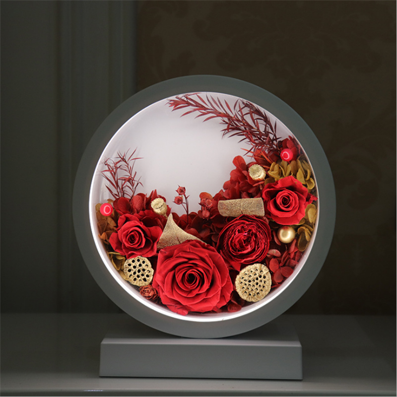 Preserved Flower Home Decoration Table Lamp Touch Screen Rechargeable Table Lamp 5