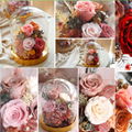 Preserved Fresh Flowers Gifts Eternal Rose Gifts With Metal Base For Festivals
