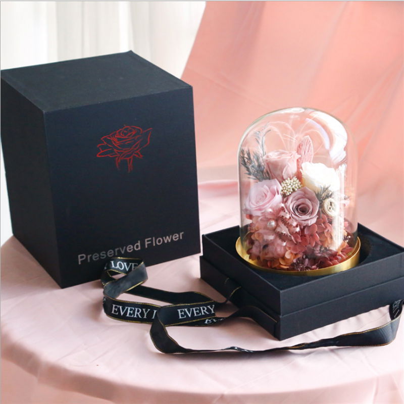 Preserved Fresh Flowers Gifts Eternal Rose Gifts With Metal Base For Festivals 3