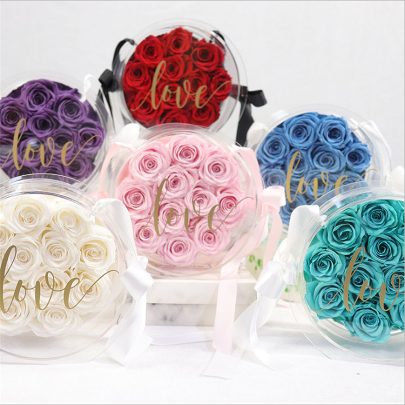 Preserved Fresh Flower Gifts Of Candy Bag Eternal Roses Gift Box For Wedding 11