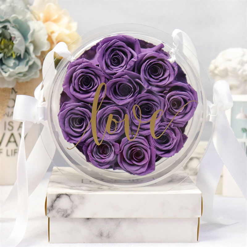 Preserved Fresh Flower Gifts Of Candy Bag Eternal Roses Gift Box For Wedding 3