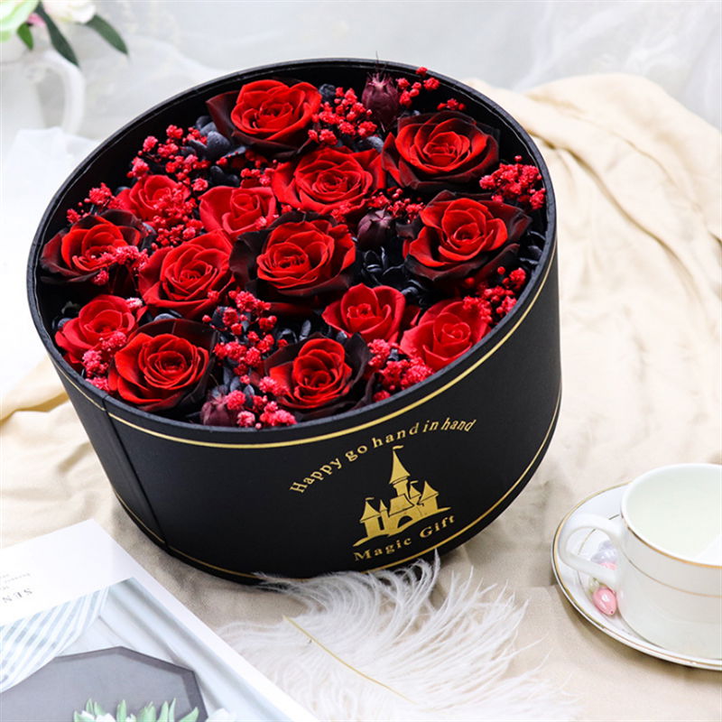 Eternal Flower Magic Castle Gift Box Preserved Roses Gifts Box For Wedding Love 5