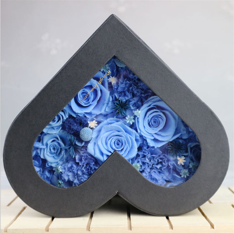 Rose Carnation Preserved Flower Heart-shaped Gift Box Valentine's Day Gifts 3