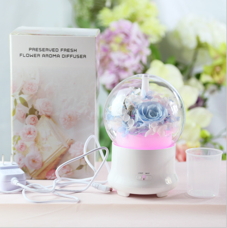 Aromatherapy Humidifier With Preserved Flowers Home Air Humidifier 3
