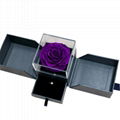 Eternal rose gift box, with love you necklace, handmade fresh roses for birthday 3