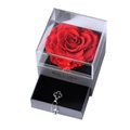 Eternal rose gift box, with love you necklace, handmade fresh roses for birthday 6