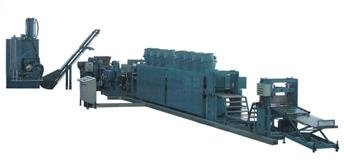 Synthetic resin board production line