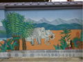 傣族文化牆體彩繪傣族潑水節插畫傣族牆繪牆畫傣族文化牆 5