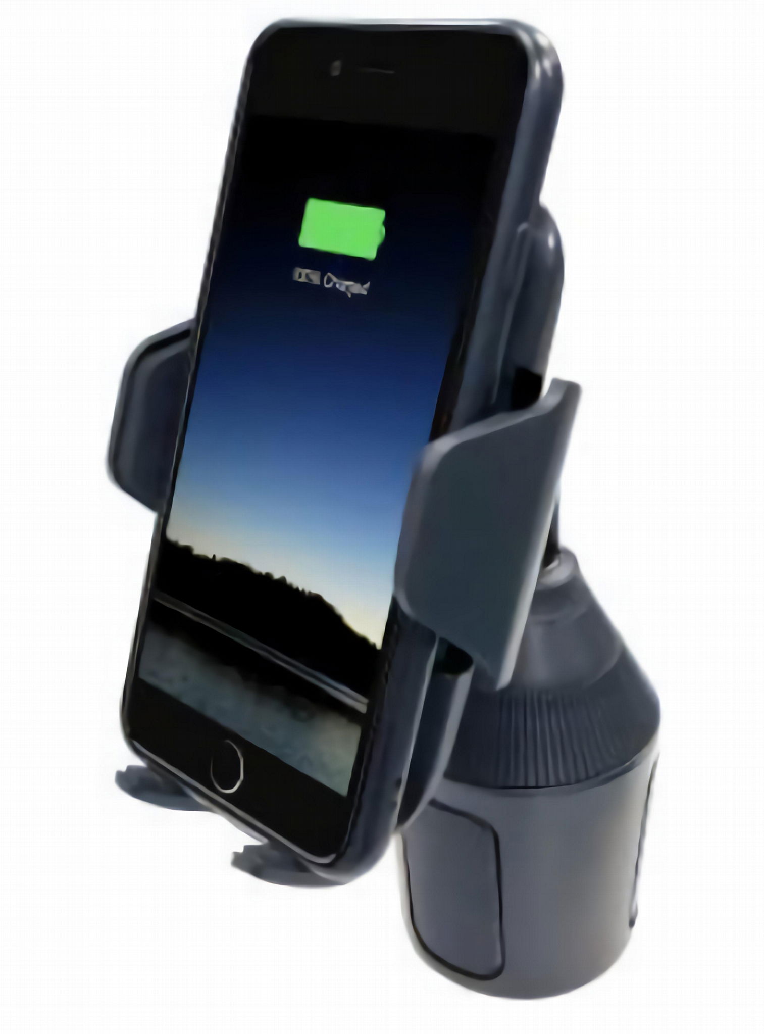 10W QI Car Cup Holder Phone Mount with Wireless Charger