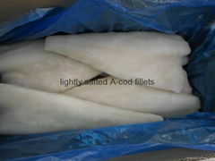 Cod (Atlantic cod & Pacific cod) loin, light salted G.morhua;  G. Macrocephalus