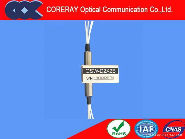 Dual 2x2 Bypass Mechanical Low insertion loss Optical Switch  3