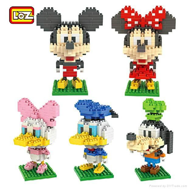 Wholesale LOZ Diamond Blocks New Mickey Superman Blocks Cartoon Building Toys