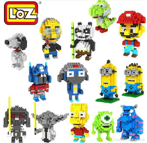 Wholesale LOZ Diamond Blocks New Mickey Superman Blocks Cartoon Building Toys 3