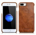 iCarer iPhone 7 Plus Metal Warrior Oil Wax Real Leather Back Case