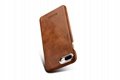 iCarer iPhone 7 Plus Metal Warrior Oil Wax Real Leather Back Case 11