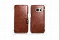 iCarer Samsung Galaxy S7 Vintage Series Side Open Genuine Leather Case 12