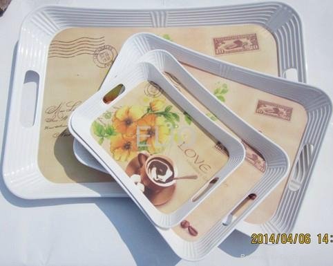 melamine  tablewares and tray with handle  2