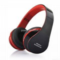 Hifi Wireless Bluetooth Headphone supports 3.5 line-in playing 4