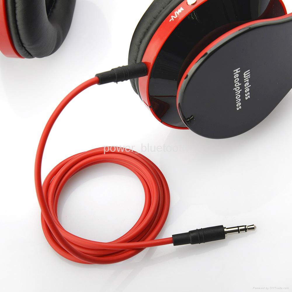 Hifi Wireless Bluetooth Headphone supports 3.5 line-in playing 5