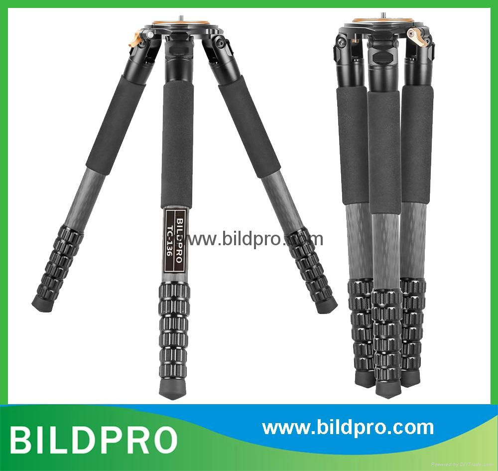 Heavy Load Camcorder Video Accessories Telescopic Stand Carbon Fiber Tripod