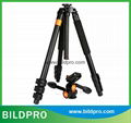 32mm Aluminum Tripod Extendable Telescopic Video Camera Tripod Fluid Head