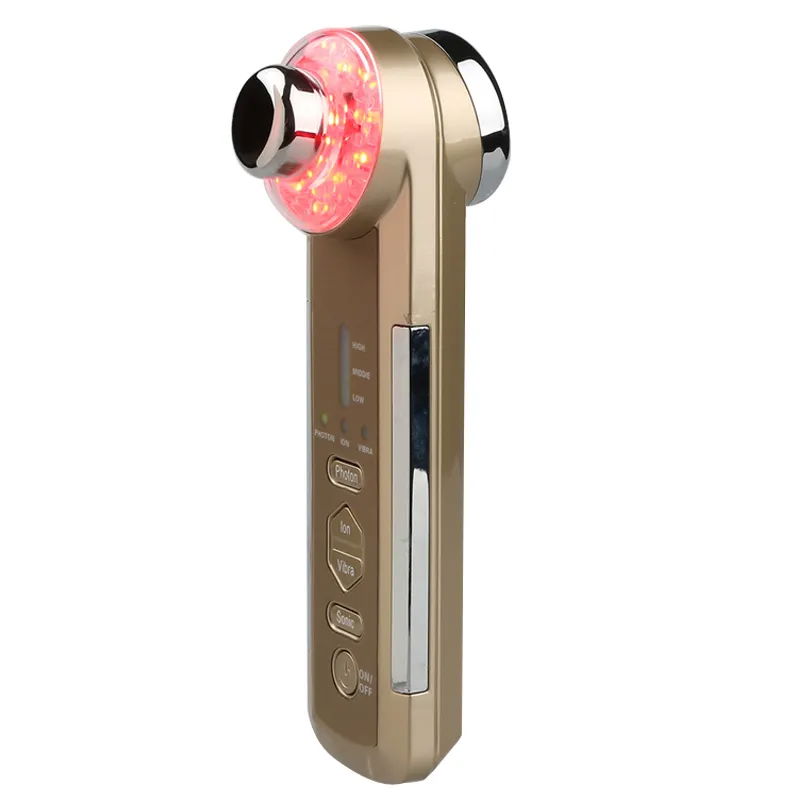 Led Light Photon Therapy Ultrasonic Ion Vibration Beauty Massager Machine Device