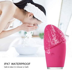 Waterproof Delicate Soft Vibration Massage Electric Silicone Face Clean Brush