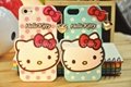 2014 New Cute Hello Kitty Soft Silicon Phone Case for iphone 4 4S 5 5S
