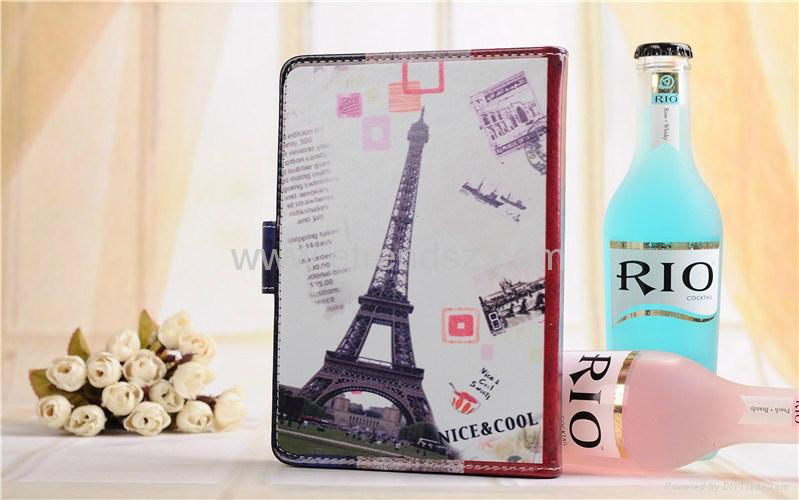 New Arrival 7 inch Color Printing Retro Universal Leather Case for Tablet PC 2