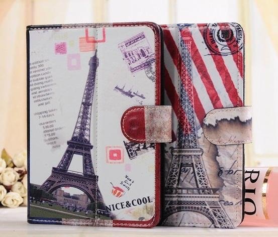 New Arrival 7 inch Color Printing Retro Universal Leather Case for Tablet PC