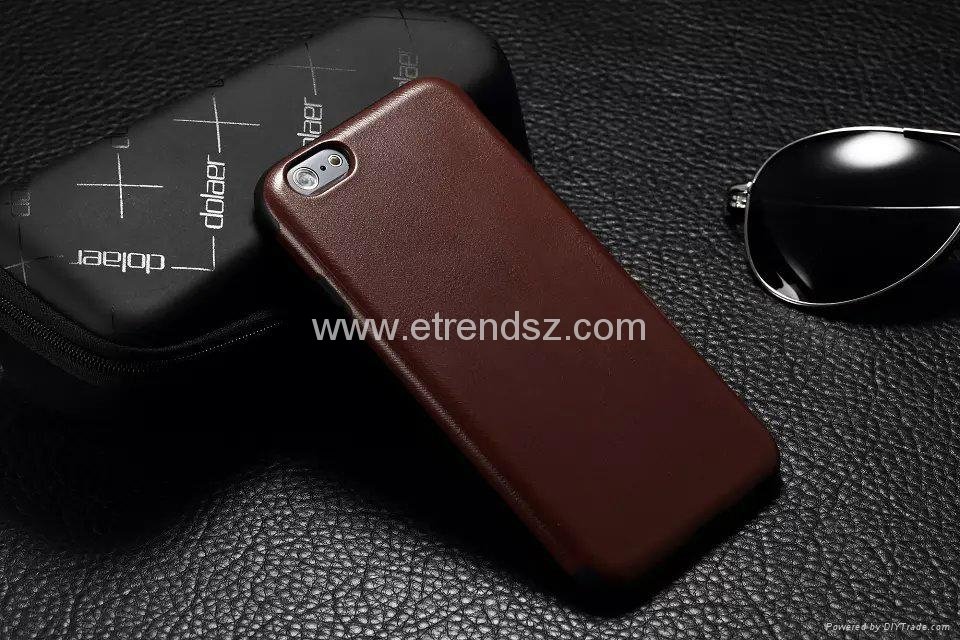 Quality Genuine Leather+TPU Back Case for Apple iPhone 6 6G Luxury Leather Cover