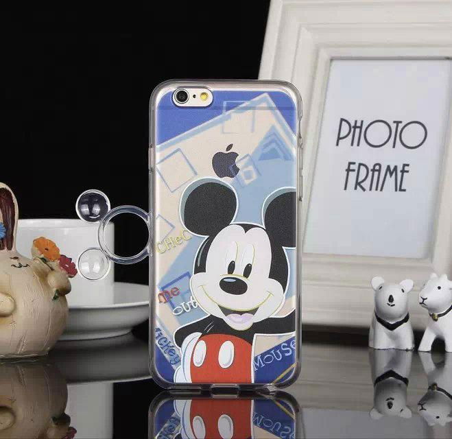 Apple iphone 6 6 Plus 5 5S Disney Transparent Phone Case with Mickey Mouse Ring 2